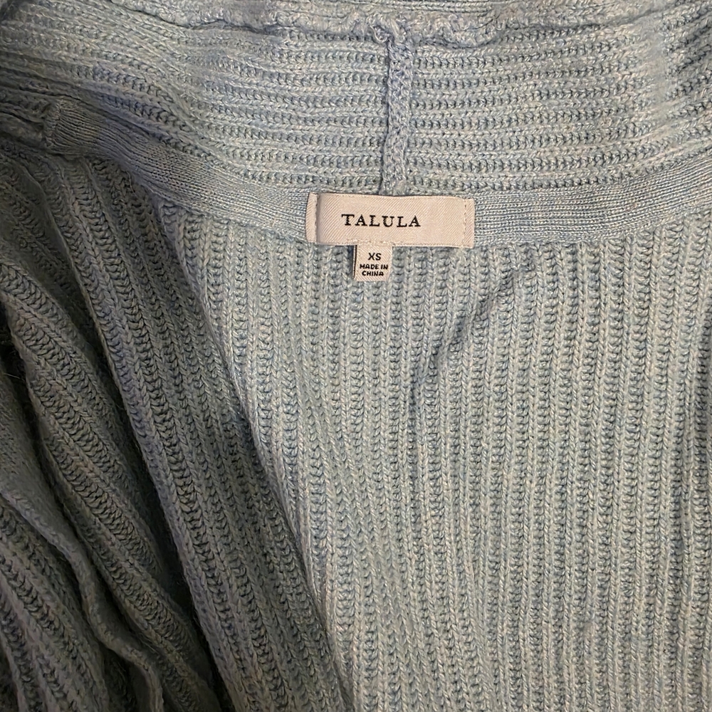 Talula Light Blue Ribbed Cardigan Sweater - Picture 2 of 3